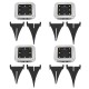 4PCS Solar Powered LED Lawn Light Square Buried Inground Recessed Lamp for Garden Outdoor Deck Path