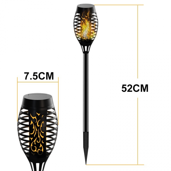 4PCS Waterproof Solar Powered LED Landscape Lamp Flickering Lawn Light for Outdoor Garden Path 4PCS Waterproof Solar Powered LED Landscape Lamp Flickering Lawn Light for Outdoor Garden Path