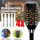 4PCS Waterproof Solar Powered LED Landscape Lamp Flickering Lawn Light for Outdoor Garden Path 4PCS Waterproof Solar Powered LED Landscape Lamp Flickering Lawn Light for Outdoor Garden Path