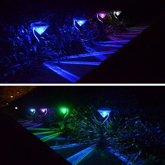 4pcs Solar Diamond Shape Lawn Lamp Outdoor Garden LED Waterproof Decorative Lamp Christmas Decorations Lights 4pcs Solar Diamond Shape Lawn Lamp Outdoor Garden LED Waterproof Decorative Lamp Christmas Decorations Lights