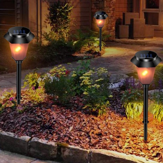 4pcs Solar Power LED Lawn Light Flickering Flame Outdoor Garden Yard Landscape Lamp 4pcs Solar Power LED Lawn Light Flickering Flame Outdoor Garden Yard Landscape Lamp