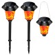 4pcs Solar Power LED Lawn Light Flickering Flame Outdoor Garden Yard Landscape Lamp