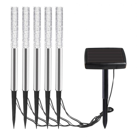 5 in 1 Solar LED Acrylic Bubble Lawn Lamp Set Waterproof Garden Lawn Landscape White Light Decor 5 in 1 Solar LED Acrylic Bubble Lawn Lamp Set Waterproof Garden Lawn Landscape White Light Decor