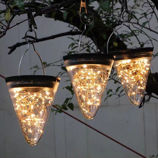 50LED Solar Powered Hanging Light Lamp Bulbs Garden Lights Outdoor Patio Decor