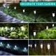 5Pcs Automatic Light Control Switch IP65 Waterproof Solar Path Colorful Lights Outdoor Garden Landscape Decoration Light for Yard Patio Lawn Pathways Night Lights