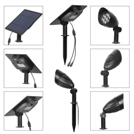 5W 2 in 1 Solar Powered LED Light-controlled Lawn Lights Outdoor Waterproof Yard Wall Landscape Lamps