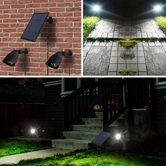 5W 2 in 1 Solar Powered LED Light-controlled Lawn Lights Outdoor Waterproof Yard Wall Landscape Lamps