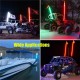 5ft Light Antenna LED Whip Light Flagpole w/Flag Remote For UTV RZR ATV Polaris