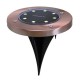 8 LEDs Solar Buried Light Waterproof Lawn Ground Lamp White/Warm Light 8 LEDs Solar Buried Light Waterproof Lawn Ground Lamp White/Warm Light