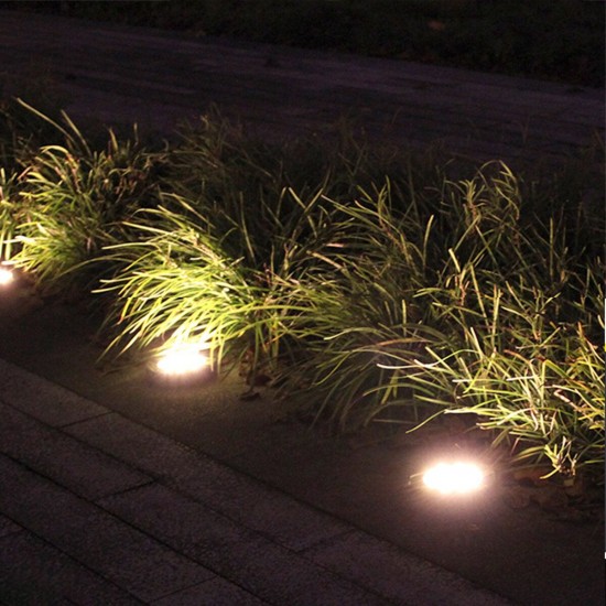 8 LEDs Solar Buried Light Waterproof Lawn Ground Lamp White/Warm Light