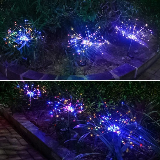 [90/120/150 LEDs] 1/2Pcs Solar Light Outdoor Waterproof Solar Garden Light Lawn Lawn Lights Landscape Lamp Christmas Light