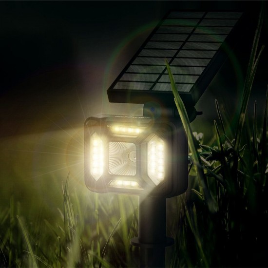 BW-OLT5 RGB+Warm White Solar Lawn Light Landscape Lamp IP44 Waterproof Dual Lighting Mode Garden Holiday Christmas Decorations Lights