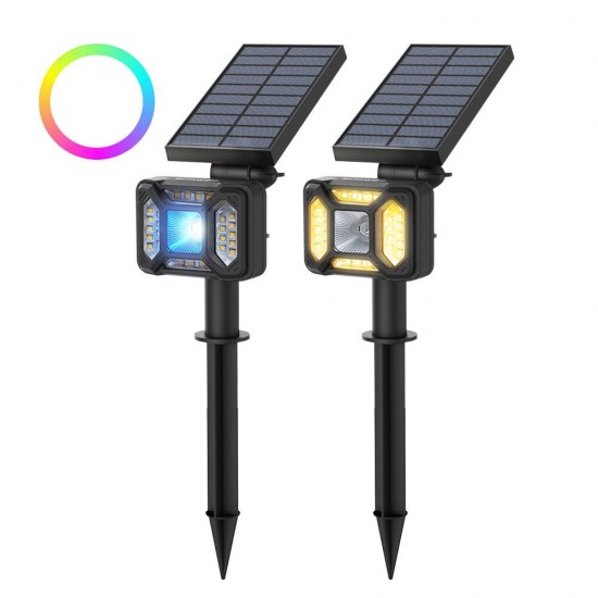 BW-OLT5 RGB+Warm White Solar Lawn Light Landscape Lamp IP44 Waterproof Dual Lighting Mode Garden Holiday Christmas Decorations Lights BW-OLT5 RGB+Warm White Solar Lawn Light Landscape Lamp IP44 Waterproof Dual Lighting Mode Garden Holiday Christmas Decorations Lights