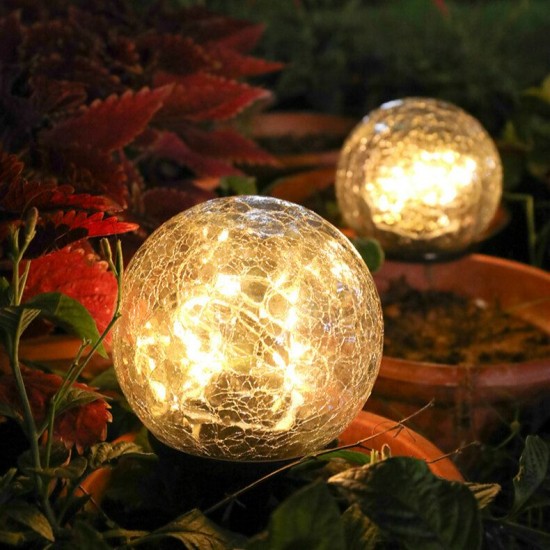 Crackle Ball-shaped LED Solar Lights Lawn Light Christmas Outdoor Ground Lamp Garden Decorations Lights Crackle Ball-shaped LED Solar Lights Lawn Light Christmas Outdoor Ground Lamp Garden Decorations Lights