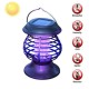 Electric Fly Zapper Mosquito Insect Killer UV LED Light Trap Pest Solar IP65 Working 8 Hours Powered Repeller Camping Lawn Light