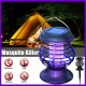 Electric Fly Zapper Mosquito Insect Killer UV LED Light Trap Pest Solar IP65 Working 8 Hours Powered Repeller Camping Lawn Light