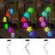 LED Colour Changing Hanging Wind Chimes Solar Powered Ball Lights Garden Outdoor