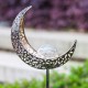 LED Garden Solar Lights Pathway Outdoor Moon Decor Crackle Lawn Lamp Glass