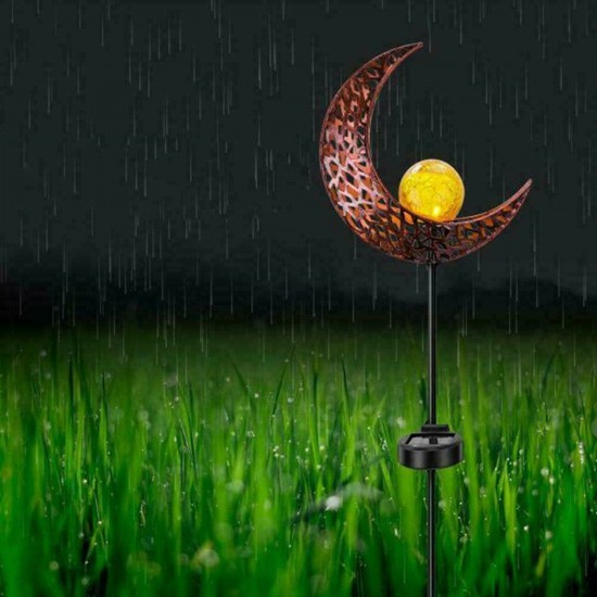 LED Garden Solar Lights Pathway Outdoor Moon Decor Crackle Lawn Lamp Glass LED Garden Solar Lights Pathway Outdoor Moon Decor Crackle Lawn Lamp Glass