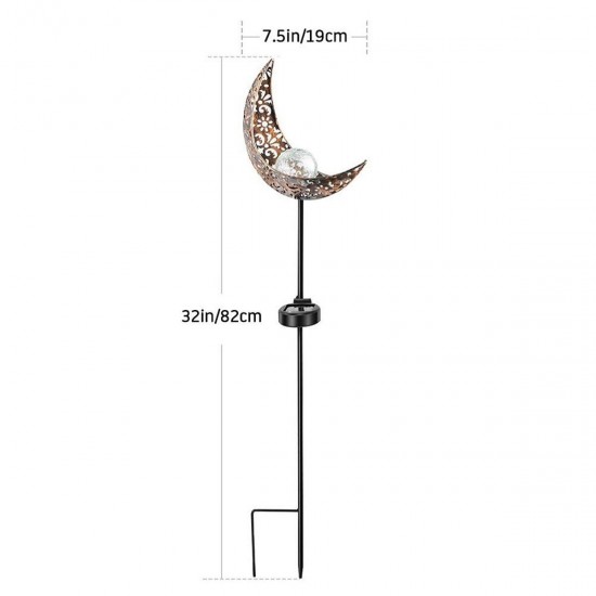 LED Garden Solar Lights Pathway Outdoor Moon Decor Crackle Lawn Lamp Glass LED Garden Solar Lights Pathway Outdoor Moon Decor Crackle Lawn Lamp Glass