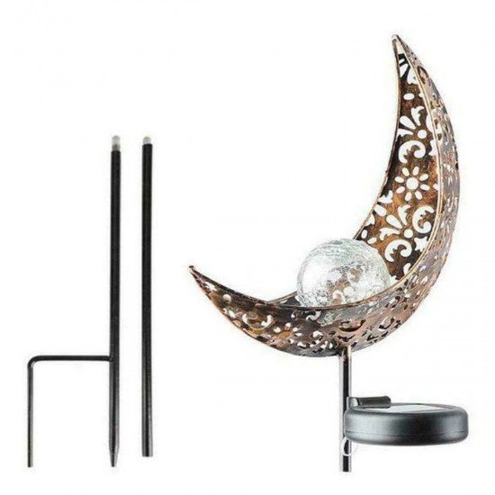 LED Garden Solar Lights Pathway Outdoor Moon Decor Crackle Lawn Lamp Glass LED Garden Solar Lights Pathway Outdoor Moon Decor Crackle Lawn Lamp Glass