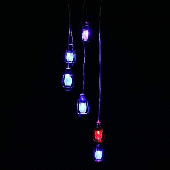 LED Light Solar Light Wind Chime Color Changing Garden Kerosene Bottle