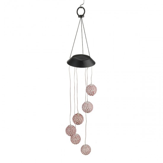 LED Light Solar Light Wind Chime Color Changing Garden Rattan Ball LED Light Solar Light Wind Chime Color Changing Garden Rattan Ball
