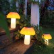 LED Mushroom Shape Dimmable Solar Lawn Light Ground Lamp Gardening Light for Landscape Garden Pathway Decoration