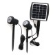 LED Polycrystalline Glass Laminate Solar Garden Light Outdoor Pool Spotlights