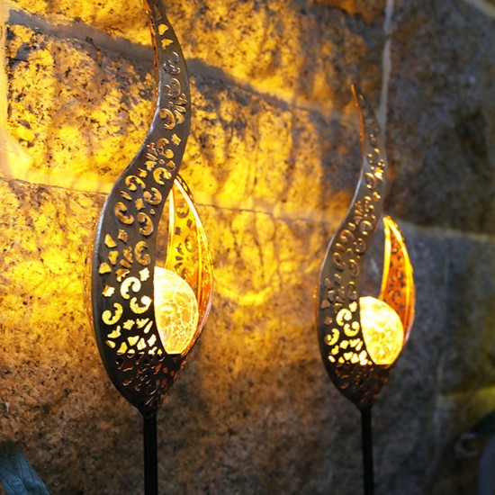 LED Solar Flame Light Sun Moon LED Garden Light Flame Effect Lamp Waterproof Outdoor Lights Landscape Solar Decorative Light