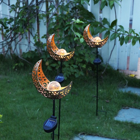 LED Solar Flame Light Sun Moon LED Garden Light Flame Effect Lamp Waterproof Outdoor Lights Landscape Solar Decorative Light