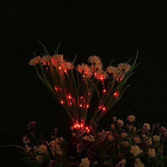 LED Solar Flower Lawn Light Outdoor Garden Stake Lamp Landscape Lighting Yard Decor