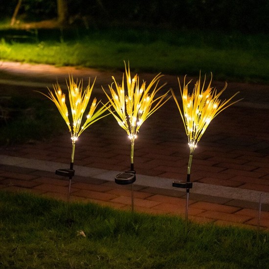 Outdoor 2pcs LED Waterproof Multi-Color Changing Grain Solar Flower Lights Christmas Decorations Outdoor 2pcs LED Waterproof Multi-Color Changing Grain Solar Flower Lights Christmas Decorations