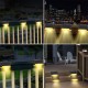 Outdoor LED Solar Lawn Light Warm White Path Stair Waterproof Wall Garden Landscape Lamp