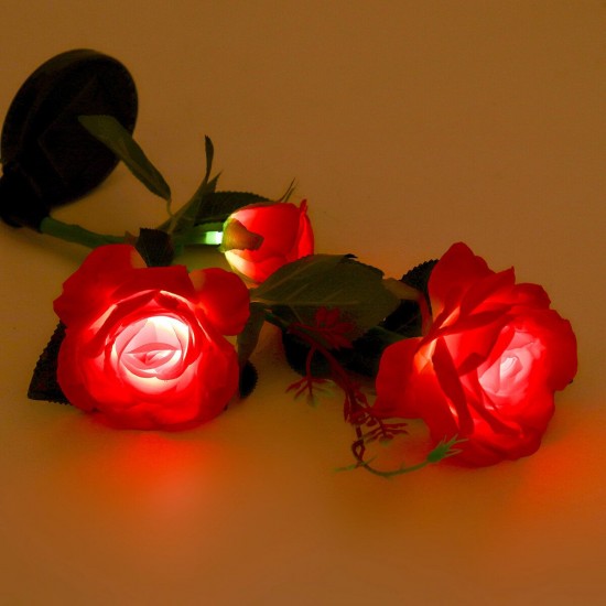 Outdoor LED Solar Rose Flower Light Waterproof Garden Lawn Lamp Landscape Lighting Yard Decoration Outdoor LED Solar Rose Flower Light Waterproof Garden Lawn Lamp Landscape Lighting Yard Decoration