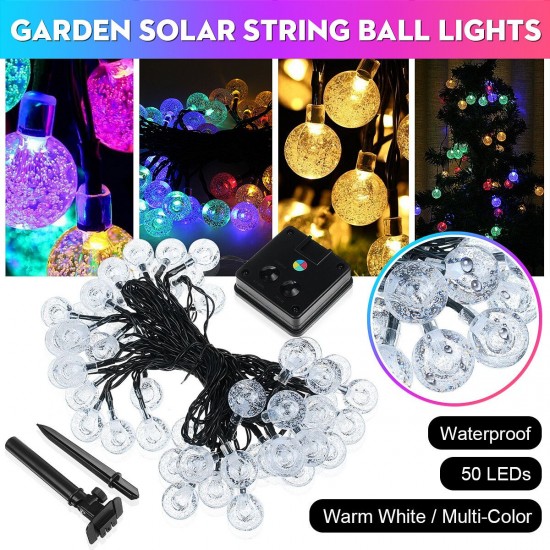 Outdoor Solar Power 50 LED String Light Garden Decor Landscape Waterproof Lamp Christmas Tree Decorations Lights