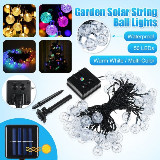 Outdoor Solar Power 50 LED String Light Garden Decor Landscape Waterproof Lamp Christmas Tree Decorations Lights