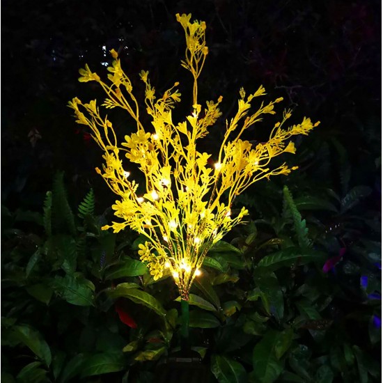 Outdoor Solar Powered LED Canola Flowers Lawn Light Waterproof Garden Lamp Home Decoration