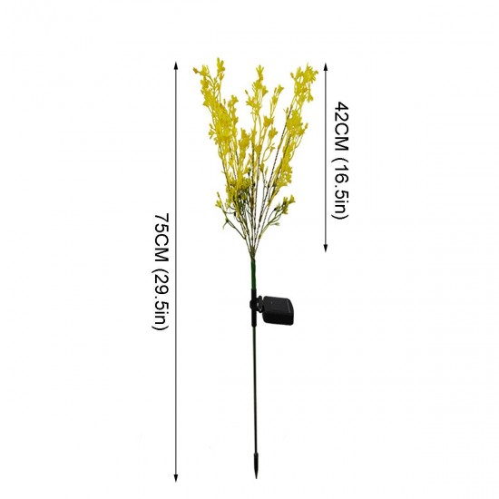 Outdoor Solar Powered LED Canola Flowers Lawn Light Waterproof Garden Lamp Home Decoration