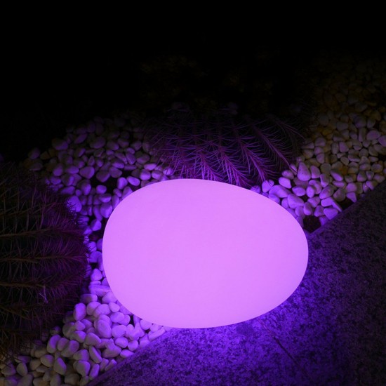 Outdoor Solar Powered LED Stone Garden Lights Lawn Waterproof Decorative Pebbles