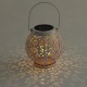 Patio Hollow Indoor Outdoor Solar Power Lantern Hanging Light Garden Lamp Yard