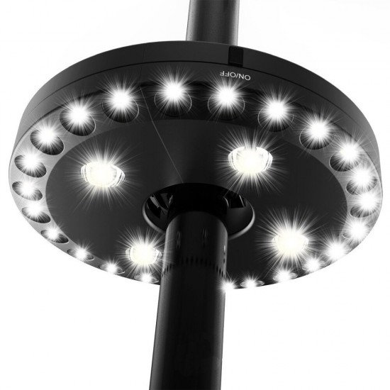 Patio Umbrella Light Battery Powered Led Umbrella Pole Light with 3 Brightness Modes Cordless 28 LED Lights for Patio Umbrellas Camping Tents Outdoor Use