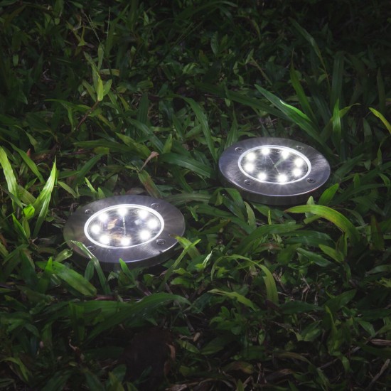 8PCS LED Solar Ground Lawn Light Waterproof Auto On/Off Landscape Spike Garden Pathway Lamp for Yard Deck Patio 8PCS LED Solar Ground Lawn Light Waterproof Auto On/Off Landscape Spike Garden Pathway Lamp for Yard Deck Patio