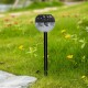 Solar 3 LED Color Changing Ball Garden Light Waterproof Outdoor Yard Landscape Lamp