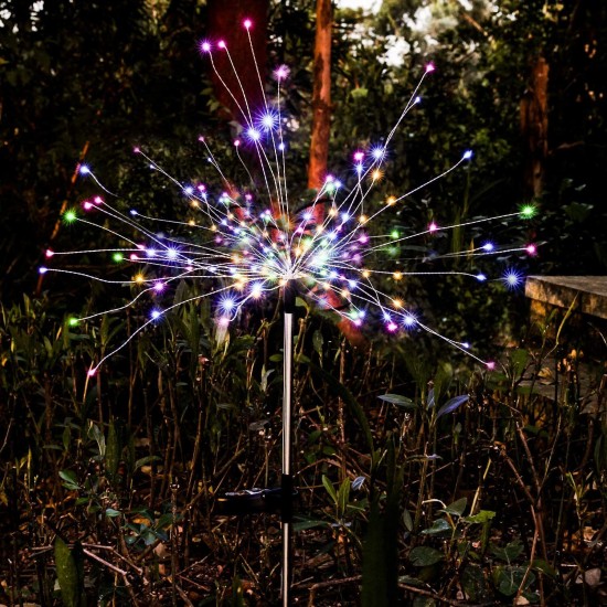 Solar Firework String Light 60/105/160 LED Lamp Outdoor Garden Party Christmas Decorations Lights