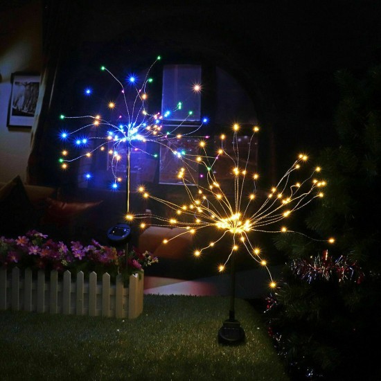 Solar Firework String Light 60/105/160 LED Lamp Outdoor Garden Party Christmas Decorations Lights