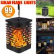 Solar Flame Lights Hanging Lanterns Flickering Torch Lights Outdoor Waterproof