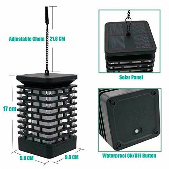Solar Flame Lights Hanging Lanterns Flickering Torch Lights Outdoor Waterproof Solar Flame Lights Hanging Lanterns Flickering Torch Lights Outdoor Waterproof