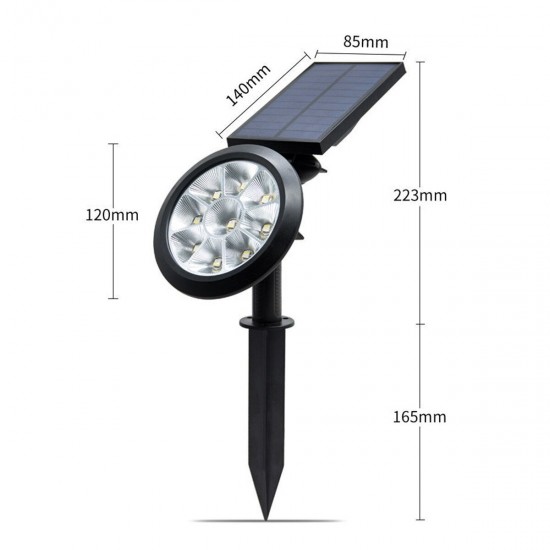 Solar Garden Light Spot Outdoor 9 LED Garden Lawn Landscape Path Wall Lamp Waterproof for Home Garden Wedding Solar Garden Light Spot Outdoor 9 LED Garden Lawn Landscape Path Wall Lamp Waterproof for Home Garden Wedding