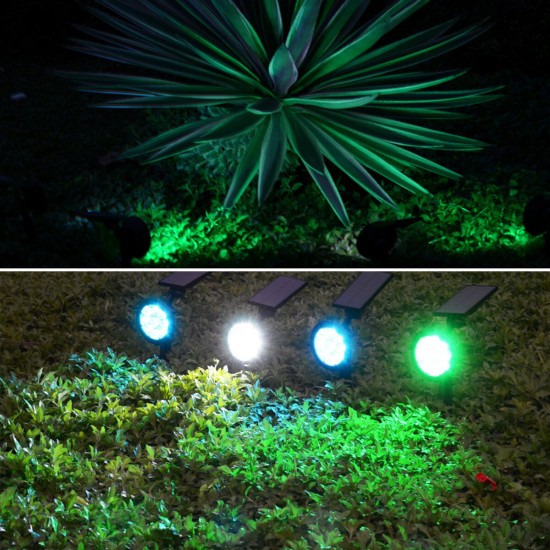 Solar Garden Light Spot Outdoor 9 LED Garden Lawn Landscape Path Wall Lamp Waterproof for Home Garden Wedding